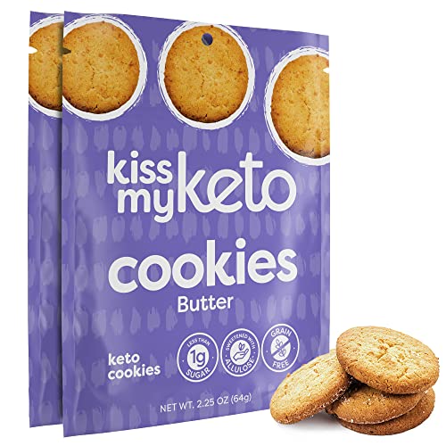 Kiss My Keto Cookies Vanilla Butter – 2g Net Low Carb Cookies, A...