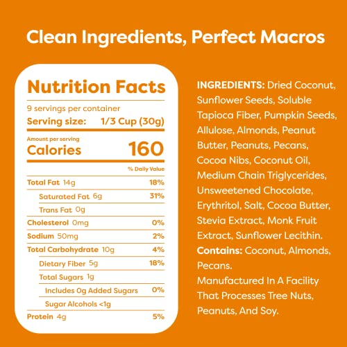 Kiss My Keto Granola Cereal – Peanut Butter Chocolate Keto Grano...