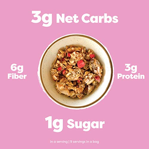 Kiss My Keto Granola Cereals Breakfast - Strawberry & Vanilla Gr...