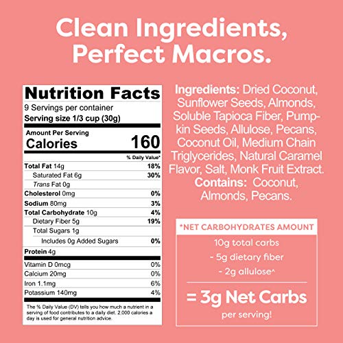 Kiss My Keto Granola Low Carb Cereal — Salted Caramel Keto Cerea