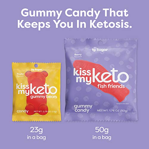 Kiss My Keto Gummies Candy – Low Carb Candy Gummy Fish, Keto Sna...