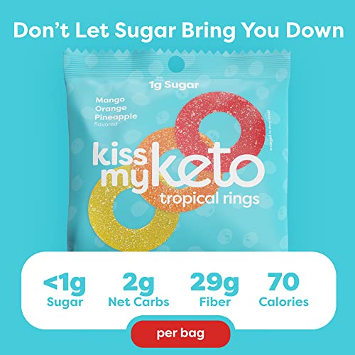 Kiss My Keto Gummies Candy – Low Carb Candy Gummy Rings, Keto Sn...