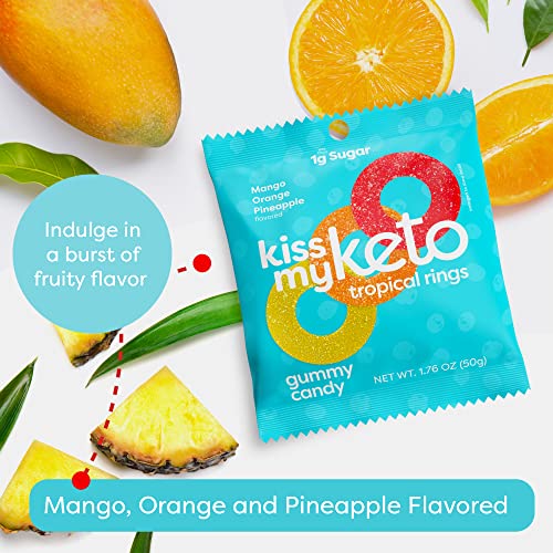Kiss My Keto Gummies Candy – Low Carb Candy Gummy Rings, Keto Sn...