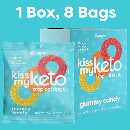 Kiss My Keto Gummies Candy – Low Carb Candy Gummy Rings, Keto Sn...