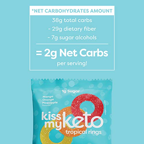 Kiss My Keto Gummies Candy – Low Carb Candy Gummy Rings, Keto Sn...