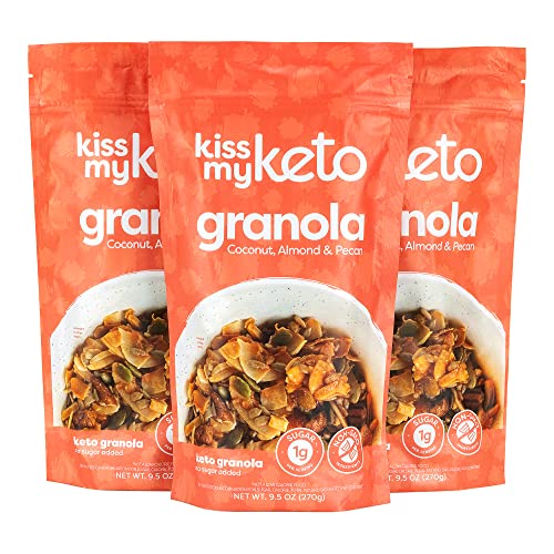 Kiss My Keto Nut Granola Breakfast Cereal - Coconut, Almond, Pec...