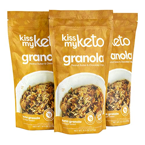 Kiss My Keto Nut Granola Breakfast Cereal - Nut Butter & Chocola...