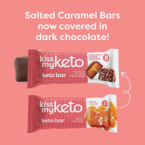 Kiss My Keto Salted Caramel Protein Bars – 1g Sugar, 9g Protein ...