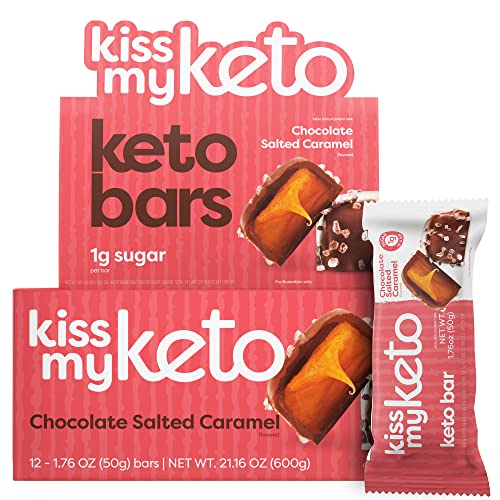 Kiss My Keto Salted Caramel Protein Bars – 1g Sugar, 9g Protein ...