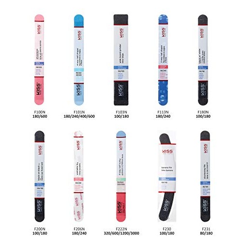 Kiss Shortening File 80 Extra Coarse / 180 Medium F231 - Pack Of 12