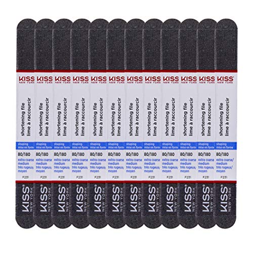 Kiss Shortening File 80 Extra Coarse / 180 Medium F231 - Pack Of 12