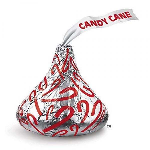 Hersheys Kisses Candy Cane Christmas Edition 2 Pounds Approx. 19