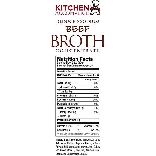 Kitchen Accomplice Reduced Sodium Beef Broth Concentrate, 12 Oz