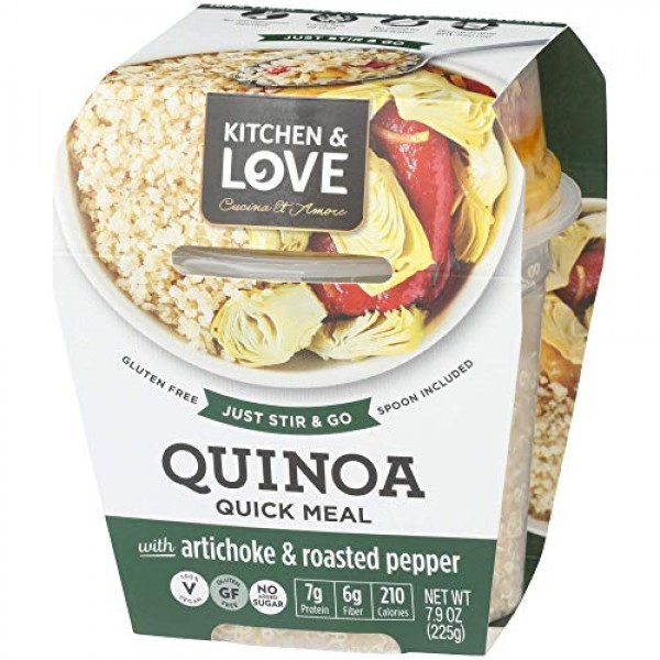 Kitchen & Love Artichoke & Roasted Peppers Quinoa Quick Meal 6-P...