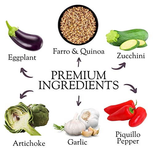 Kitchen & Love Cooked Farro, Grilled Vegetables & Herbs, Ready t...