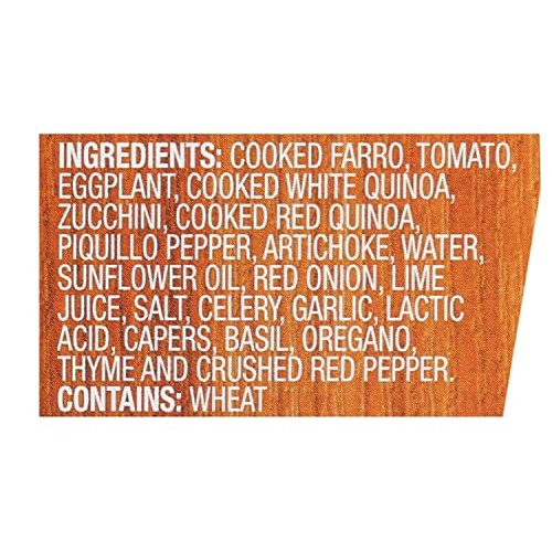 Kitchen & Love Cooked Farro, Grilled Vegetables & Herbs, Ready t...