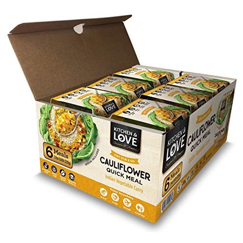 Kitchen &Amp; Love Indian Vegetable Curry Cauliflower Quick Meal 6-P