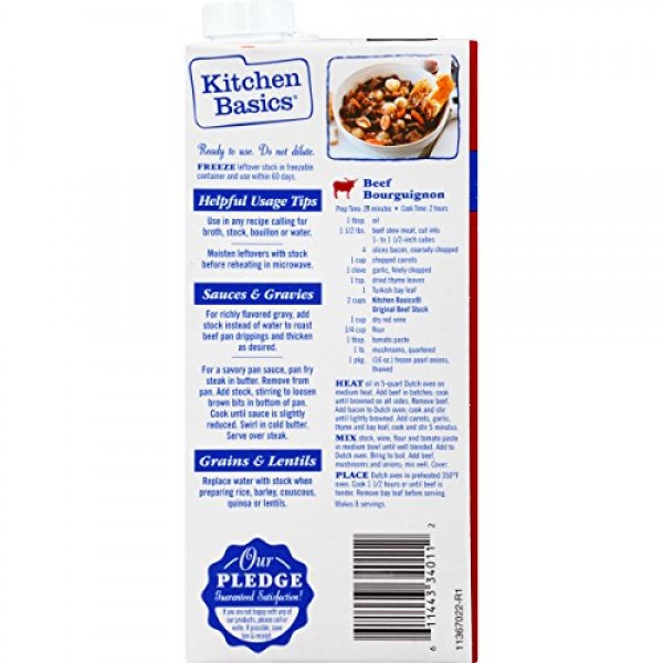 Kitchen Basics All Natural Original Beef Stock, 32 fl oz Pack o...