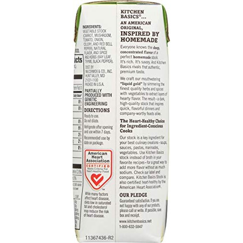 Kitchen Basics All Natural Unsalted Vegetable Stock, 8.25 Fl Oz