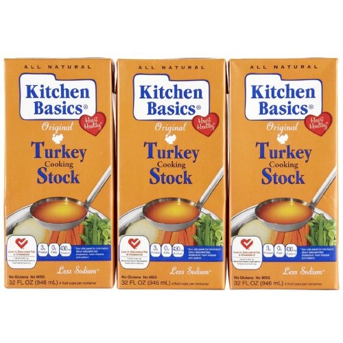 Kitchen Basics Turkey Stock Gluten, Free, 32 Oz, 3 Pk