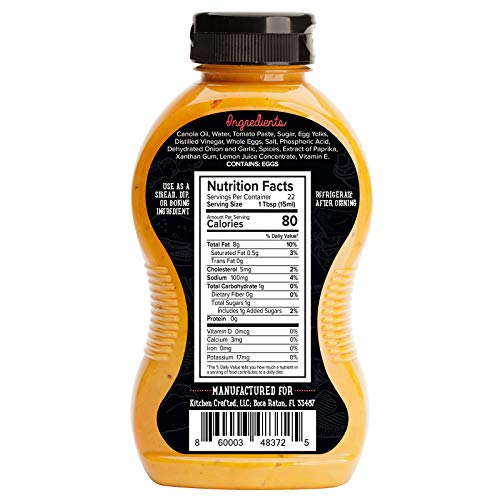 Kitchen Crafted Marinara Mia Mayo Spread – 11 Fl Oz Squeeze Bott