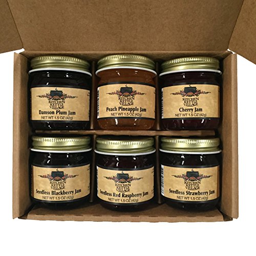 Kitchen Kettle Village Amish Made Jam 6-Pack Variety Sampler,