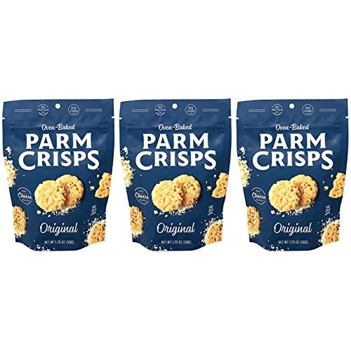 Parmcrisps Original 100% Cheese Crisps - Keto Friendly, Gluten F
