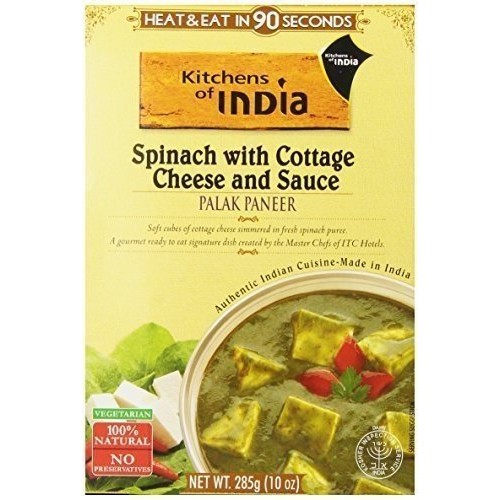 Kitchens Of India Ready To Eat Palak Paneer, Spinach With Cottag