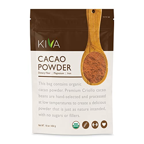 Kiva Raw Organic Cacao Powder Unsweetened Cocoa - Dark Chocolat