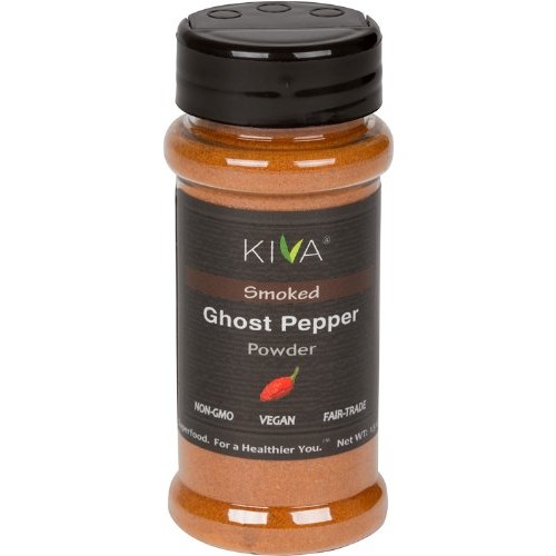 Kiva Gourmet Smoked, Ghost Chili Pepper Powder Bhut Jolokia -