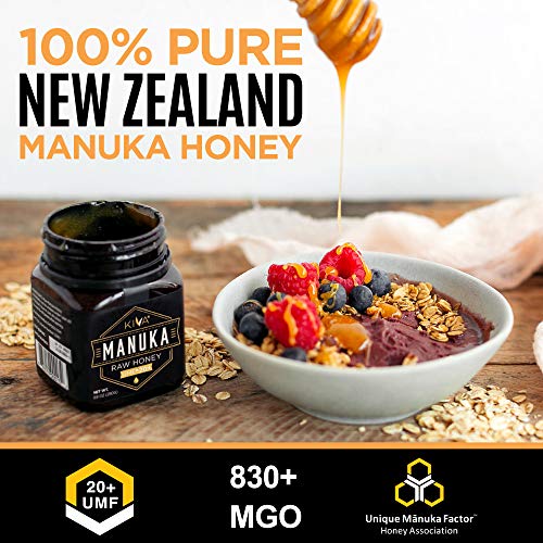Kiva Raw Manuka Honey, Certified Umf 20+ Mgo 830+, New Zealand