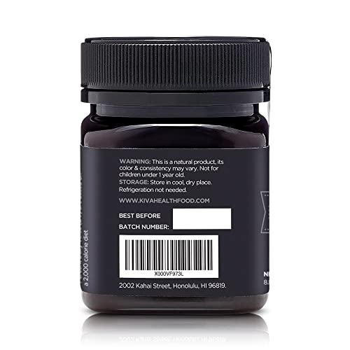 Kiva Raw Manuka Honey, Certified Umf 15+ | Mgo 514+ | 100% Pure
