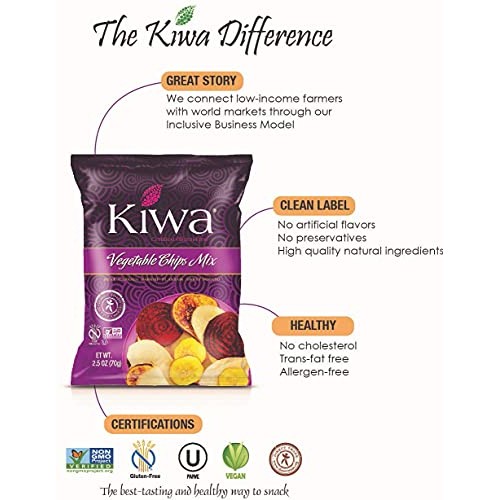Kiwa Veggie Chips – Vegetable Chip Mix Of Cassava, Plantain, Bee