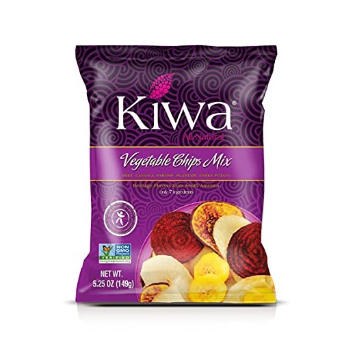 Kiwa Veggie Chips – Vegetable Chip Mix of Cassava, Plantain, Bee...