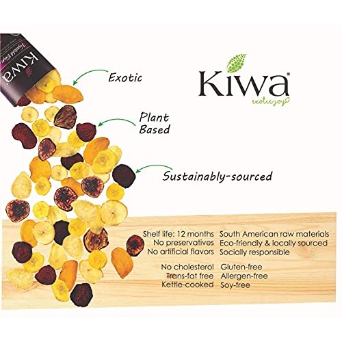 Kiwa Veggie Chips – Vegetable Chip Mix of Cassava, Plantain, Bee...