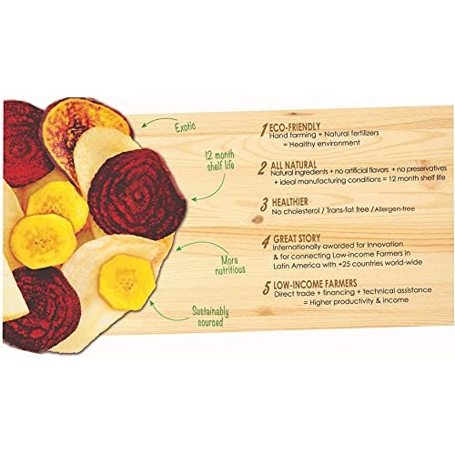 Kiwa Veggie Chips – Vegetable Chip Mix of Cassava, Plantain, Bee...