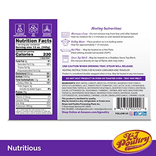 Kosher for Passover Gluten Free Meals, Beef Goulash Stew with Ve...