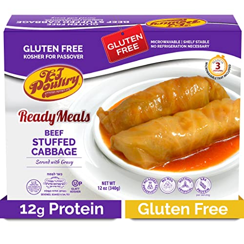 Kosher Gluten Free Food, Beef Stuffed Cabbage Rolls In Gravy - M