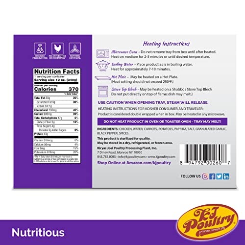 Kosher Gluten Free Food, Roast Chicken With Potato &Amp; Carrots - M