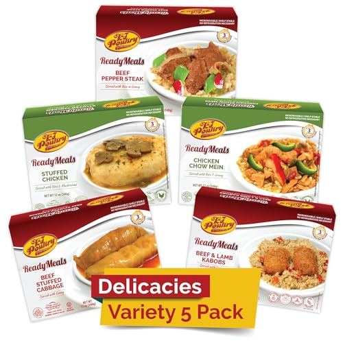 Kosher MRE Meat Meals Ready to Eat 5 Pack Variety - Beef & Chic...