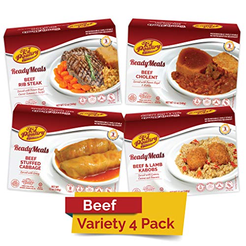 Kosher Mre Meat Meals Ready To Eat, Beef Variety 4 Pack - Prep