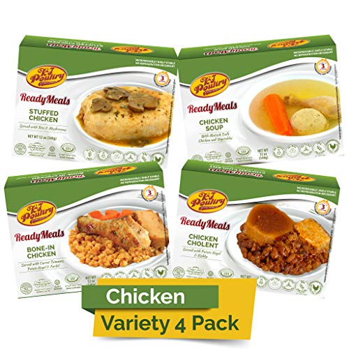 Kosher Mre Meat Meals Ready To Eat, Chicken Variety 4 Pack - P