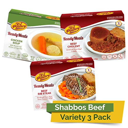 Kosher Mre Meat Meals Ready To Eat, Shabbos Beef Variety 3 Pack