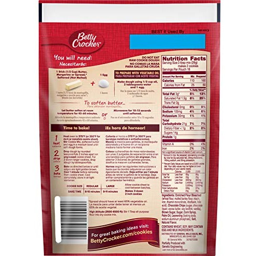 Betty Crocker Chocolate Chip Cookie Mix 52.5 Oz. Total 3 Pack