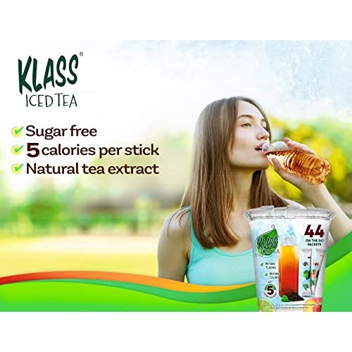 Klass Iced Tea, Variety Pack, Sugar Free Drink Mix, Peach & Lime...
