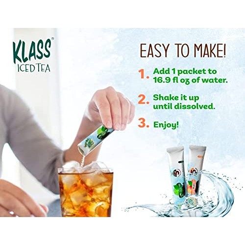 Klass Iced Tea, Variety Pack, Sugar Free Drink Mix, Peach & Lime...