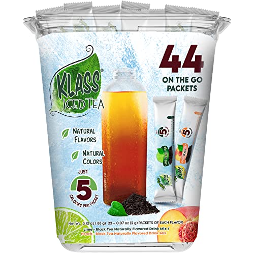 Klass Iced Tea, Variety Pack, Sugar Free Drink Mix, Peach & Lime...
