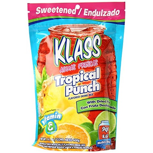 Klass Tropical Punch Flavored Drink Mix With Dried Fruit