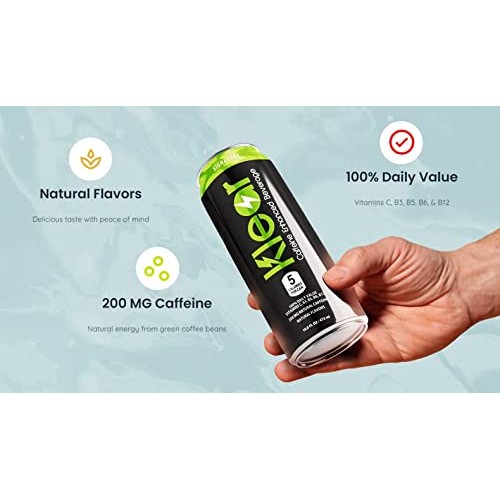 Klear Energy Drink, 200 MG Natural Caffeine Enhanced Beverage, O...