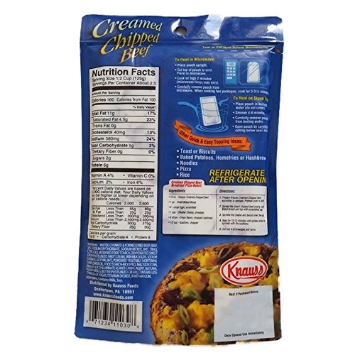 Knauss Creamed Chipped Beef 3 Pack, 10Oz. Each
